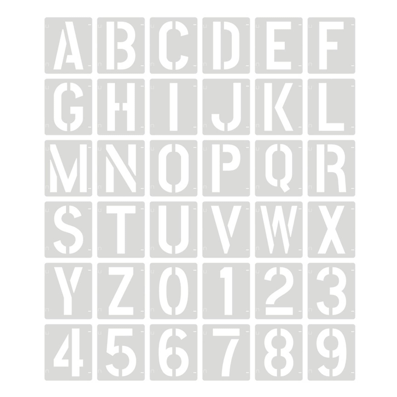  Letter Stencils for Painting on Wood - Stencil Package with  Alphabet Letter & Number Stencil Templates in Multiple Fonts -Large  Alphabet Stencils for Crafts Reusable for Signs Art Drawing 