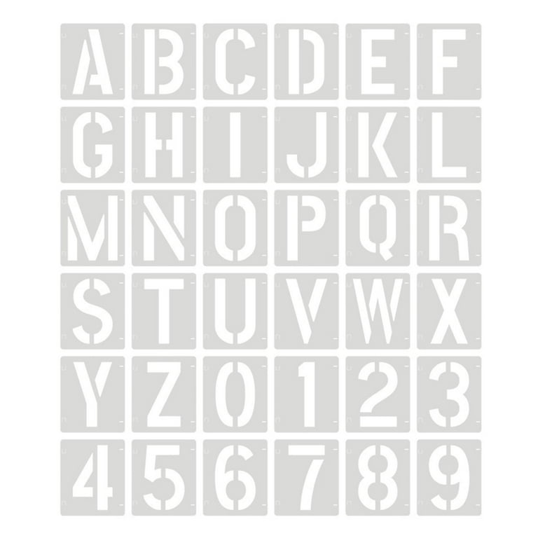 36Pcs Letter Stencil Drawing Letter Templates Decorative Alphabet Stencils  for DIY Sign Making Scrapbooking Making Template Drawing 