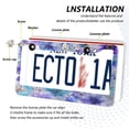 thumbnail image 3 of Aluminum License Plate Frame 2 Pack Car Exterior Accessory Car Tag Holder for Front Rear Plates Cars Decor Watercolor Blue-purple Flowers, 3 of 7