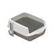 thumbnail image 1 of Bandeja de arena para gatos antisalpicaduras, para gatos, elevada, grande, resistente y semi Gris, 1 of 9