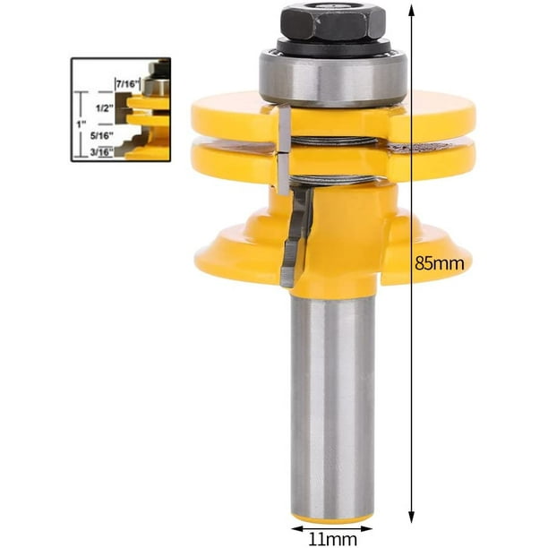 Shank Router Bit Milling Cutter Frame Glass Door Reversible Rail