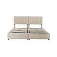 thumbnail image 6 of King Size Lift up Storage Bed Frame, Upholstered Platform Bed with Headboard & Hydraulic Storage & Wood Slats Support, No Box Spring Needed, Beige, 6 of 9