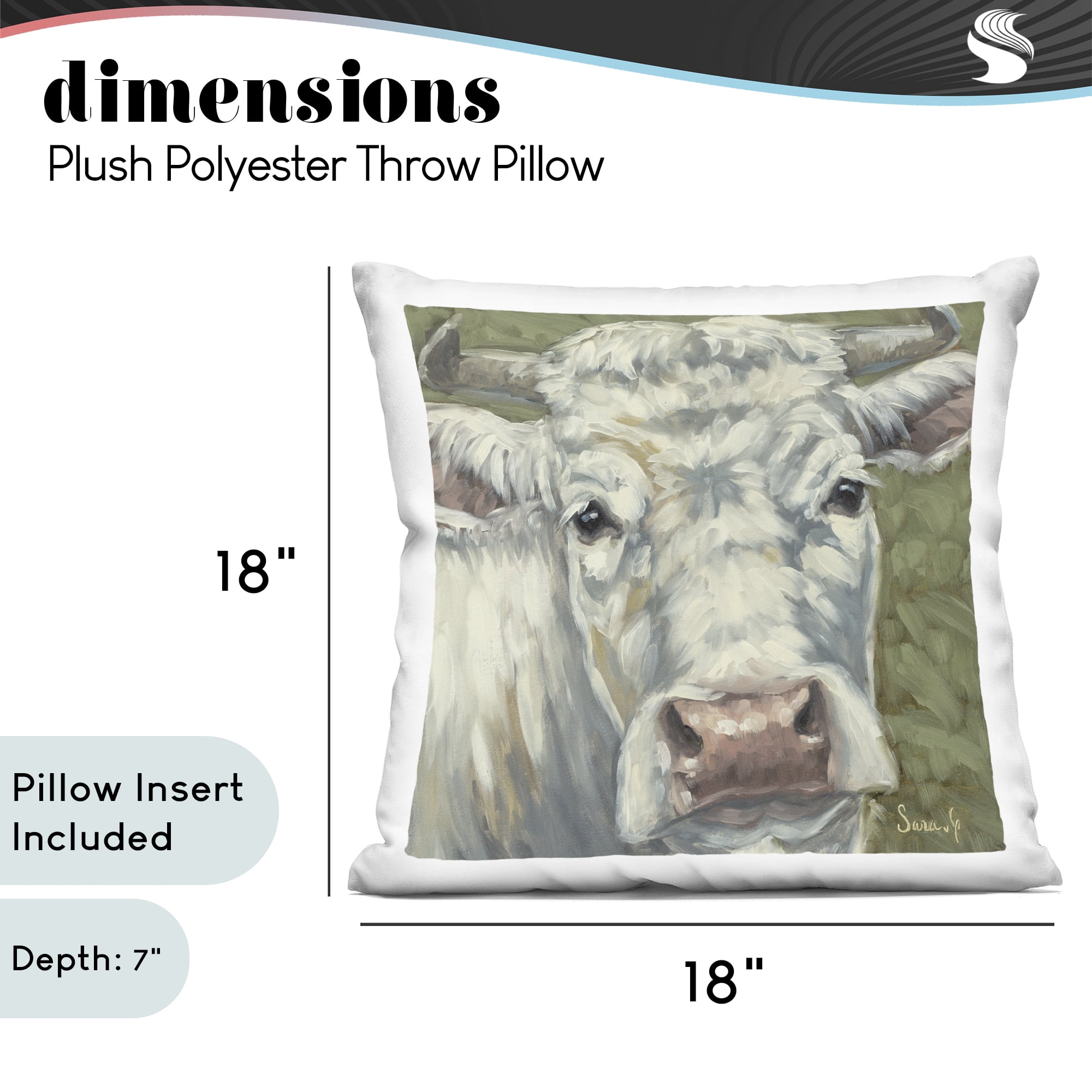 Stupell Industries Pearl Of The Pasture Decorative Printed Throw Pillow, design by Sara G. Designs