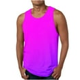 thumbnail image 4 of RYDCOT Mens Gradient Sleeveless Tank Tops Workout Muscle Gym Knitted Shirt Athletic Bodybuilding Slim Fit Ribbed T Shirts, 4 of 7