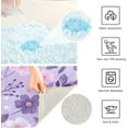 thumbnail image 7 of Dreamtimes Bathroom Rug Set 2 Pieces Purple Flowers Soft and Absorbent Bathroom Floor Mat Non Slip Commode Contour Rug Plush Bath Mat Set, Machine Washable and Easier to Dry, 7 of 7