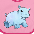 thumbnail image 4 of Inktastic Cute Baby Hippo Boys or Girls Baby Bib, 4 of 4