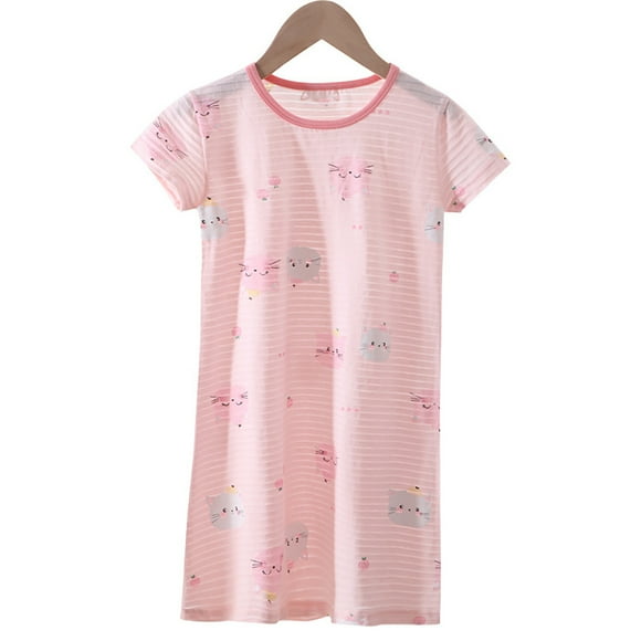 Girls' Nightgowns Cotton Sleepshirts Sleep Shirts Nightgowns Nightie Princess Nightdress 3-12 Years
