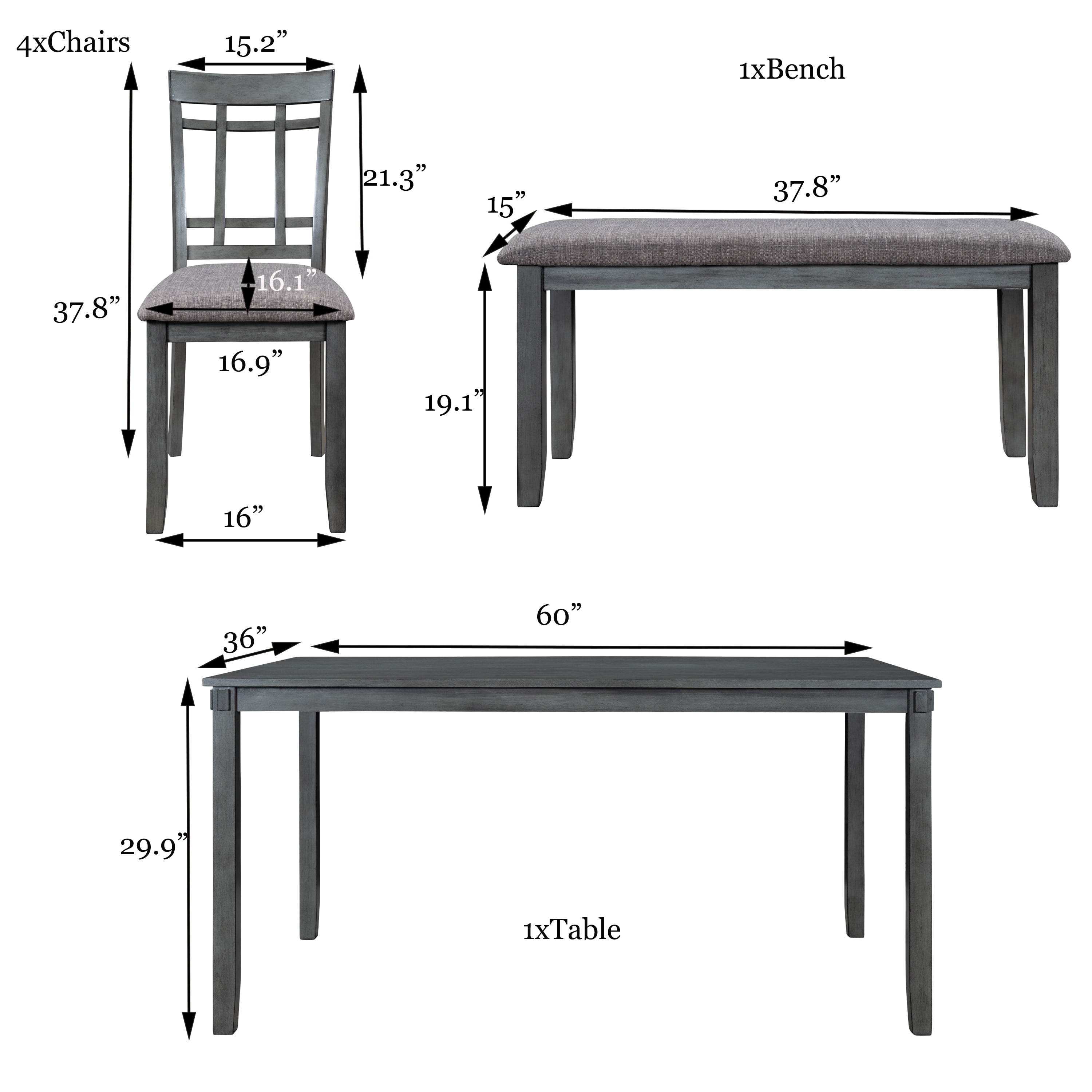 Standard dining bench dimensions new arrivals