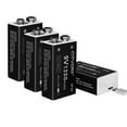 thumbnail image 3 of CITYORK Rechargeable 9V Batteries Backup Replacement Square Battery Power Pack Constant Pressure 1200mAh Doorbell Batteries Microphone Batteries 8 packs, 3 of 10