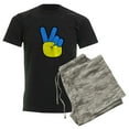 thumbnail image 6 of CafePress - Ukrainian Flag Peace Sign Ukraine Native H Pajamas - Men's Dark Loose Fit Cotton Pajama Set, 6 of 7