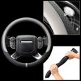 thumbnail image 3 of Breathable Steering Wheel Cover Microfiber Leather with Center Mark Design Large Size 15 1/2 - 16 Inch Gray and Black, 3 of 6