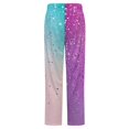 thumbnail image 6 of Glittery Pastel Abstract Art Winter Female Pants Flannel High Waist Women Pants Lady Warm Straight Leg Plush Trousers, 6 of 7