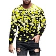 thumbnail image 2 of Blusas y camisas de manga larga con cuello redondo para hombre. Camiseta deportiva estampada para San Valentín. Camiseta de manga larga con cuello redondo. Blusas de licra para hombre., 2 of 5