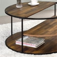 thumbnail image 5 of Furniture of America Marquesa Contemporary Wood Round Coffee Table in Black, 5 of 6