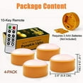 thumbnail image 5 of CANDLE IDEA 4 PCS Halloween Pumpkin LED Lights with Remote Timer Bright Flickering Battery Operated Jack-O-Lantern Electric Flameless Candles for Halloween Decorations Gift Supplies Orange Color, 5 of 5