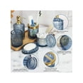 thumbnail image 5 of 5-Piece Diamond Glass Bathroom Accessory Set, Includes Lotion Dispenser, , Toothbrush Holder, Tumbler & Cotton Swab Jars, Modern Decor For Housewarming Gifts Back To School, 5 of 18