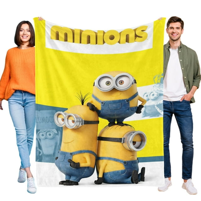 Minions anti-pilling, suave, ligera, esponjosa y acogedora de lujo para hogar y cocina – Perfecta para niños y adultos,150X200cm