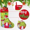 thumbnail image 5 of 4 Pack Grinchs Christmas Stocking,18 Inch Large Grinchs Stockings Christmas Whoville Decorations for Family Holiday Party Decor, 5 of 7