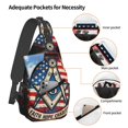 thumbnail image 3 of Freemason Flag Faith Hope Charity Sling Crossbody Bag Cross Body Backpack Travel Hiking Daypack, 3 of 6