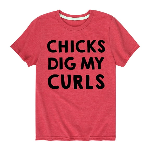 Instant Message - Chicks Dig My Curls - Toddler Short Sleeve Tee