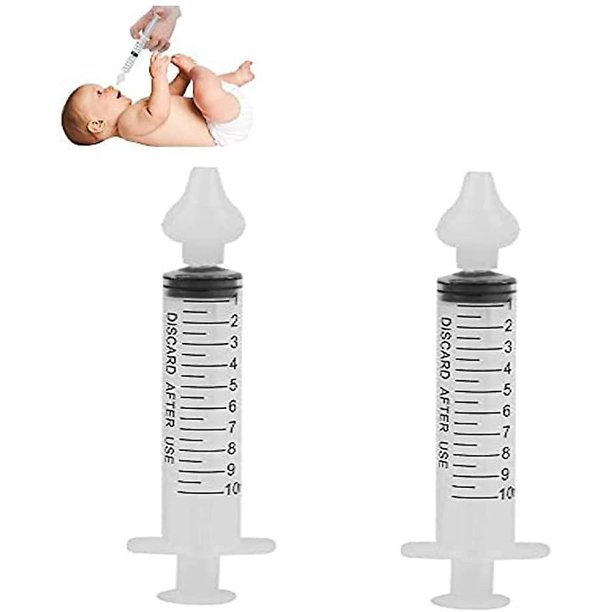 Irrigador nasal para bebés Limpiador nasal portátil para bebés Irrigador nasal Dispositivo de enjuague profesional Neti Pot Kit de enjuague nasal de 10 ml Lavado de nariz (2 piezas)