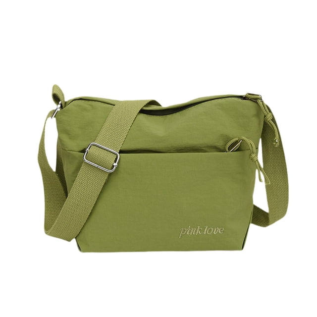 Bolso bandolera tipo cartera, elegante y moderno, para viajes y compras. Verde