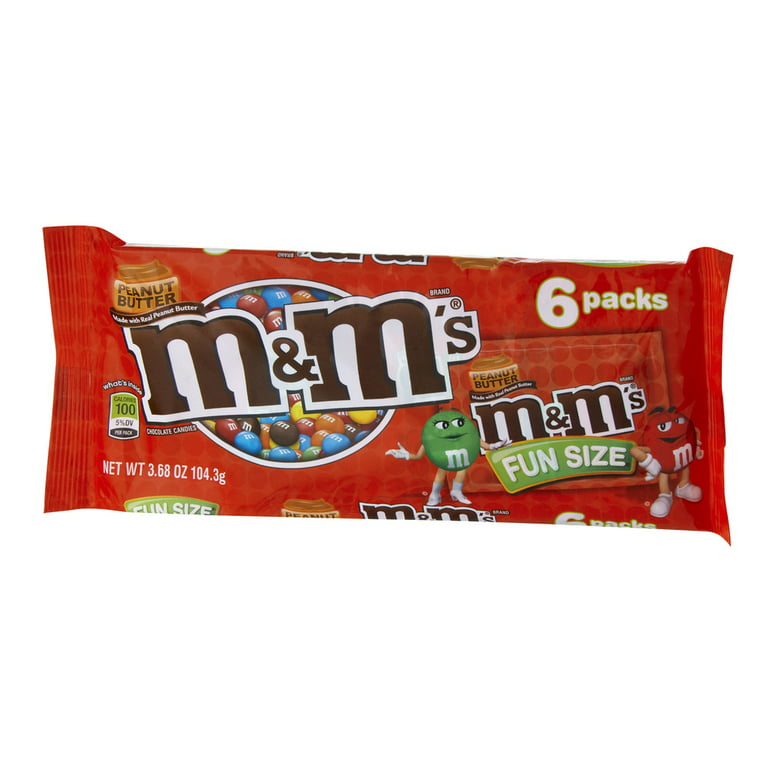 M&M's Fun Size Peanut Butter Chocolate Cany 3.68 Oz., 6 Count 