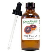 Blood Orange Essential Oil - 4 fl oz (118 ml) Glass Bottle w/Glass Dropper - 100% Pure Essential Oil - GreenHealth