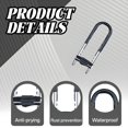 thumbnail image 3 of MELIVO Bike Lock,18.5" U Lock Bike,U Bicycle Lock Scooter Lock,3.53lb, 3 of 7