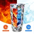 thumbnail image 5 of Picia Bright Butterflies1 Pattern 20 oz Tumbler Stainless Steel Vacuum Insulated Coffee Ice Cup Double Wall Travel Flask Dual Lid Water Bottle, Eco-friendly Car Cup-Without Straw, 5 of 8