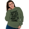 thumbnail image 4 of I Didn't Want to Come Introvert Funny Unisex Plus Fleece Graphic Sweatshirt Brisco Brands 2X, 4 of 5