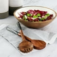 thumbnail image 2 of Laurie Gates California Designs Marble and Acacia Wood 2 Piece Salad Server Set, 2 of 2