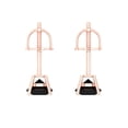thumbnail image 4 of 1.0 Ct Round Cut Studs Black Natural Onyx 14K Rose Solid Solid Gold Everyday Dainty Earrings Push Back, 4 of 7