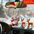 thumbnail image 3 of 2D Acrylic Christmas Tree Ornaments - Snowman,Elf,Cat & Dog on Candy Cane Swings,Lightweight Shatterproof Xmas Gifts for Home & Tree,Festive Party Favors,3.14in, 3 of 3