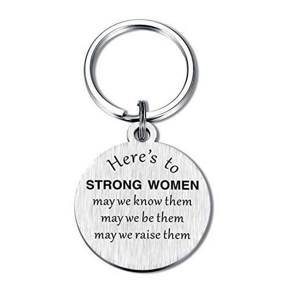 Strong Woman Gifts, Women Empowerment Gifts Feminist Keychain May We Raise Them Jewelry, Birthday Christmas Gifts for Lady
