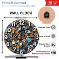thumbnail image 3 of Pebble Stone Mosaic Clock Wall Decor 10-Inch Silent Wooden Wall Clock, Battery Operated (AA Batteries Not Included), Artistic Home Decor, 3 of 7