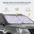 thumbnail image 4 of Naloa Purple Butterfly 2 Piece Foldable Car Sun Shades, Car Windshield Sunshade, Front Window Sunshade for Car, Truck, SUV - Large, 4 of 7