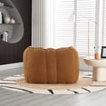 thumbnail image 2 of Soft Bean Bag Chair High Resilient Foam Lazy Sofa with Footstool Khaki yellow, 2 of 5