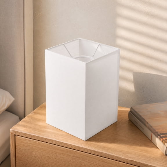 Tineasur Elegant White Fabric Lamp Shade Replacement, Cloth Lampshade for Bedroom Living Room Table and Floor Light Fixtures