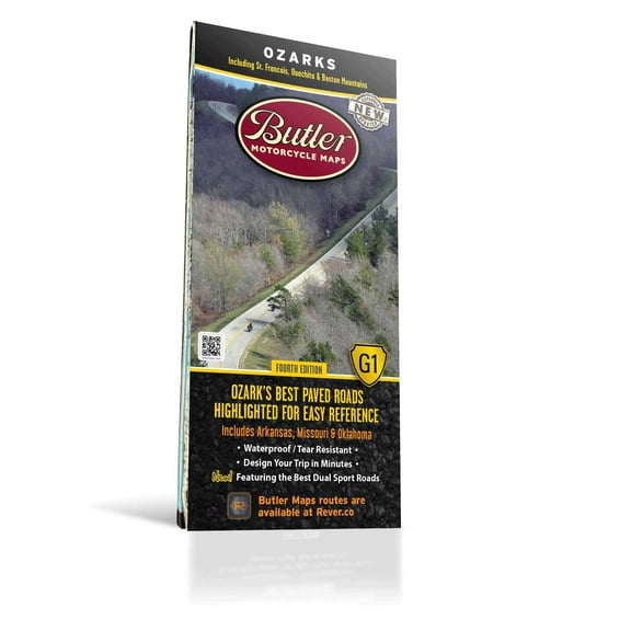 Best Paved Roads in the Ozarks - Ozarks G1 Series Map