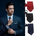 thumbnail image 3 of Men's Necktie For Men Zip Tie Wedding Graduation Business L7Z0, 3 of 8