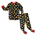 thumbnail image 5 of KPOPLK Baby Boy Outfit Boys 1t 2t 3t 4t 5t 6t Long Sleeve Sweatshirt Shirt + Pants Toddler Clothes Size 4-5 Years,Red, 5 of 6