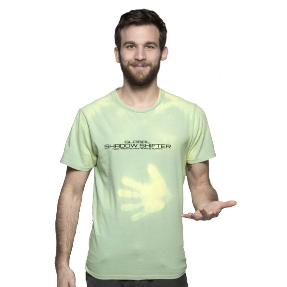 Shadow Shifter Color Changing Adult Short Sleeve Green to Yellow T-Shirts for Men and Women - Heat Reactive Shadow Shifter like 90s Hypercolor (Green to Yellow tshirt, L)