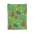 thumbnail image 2 of LNWH Greenland Hippo Bear Cartoon Pattern Throw Blanket, Fluffy Soft Cozy Bed Flange Plush Blankets, 60"x50", 2 of 8