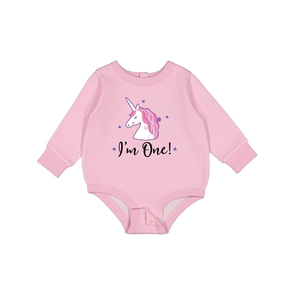 Inktastic 1st Birthday Unicorn Baby Fleece Bodysuit