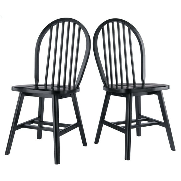 Winsome Windsor 2-Pc Chair Set, Black Finish