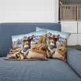 thumbnail image 2 of Welcome Fall Western Cowboy Australian Shepherd Enjoys Majestic Autumn Pillow Cushion Double Sided Aussie Dog Lover Gifts Throw Pillow - 01007, 2 of 4