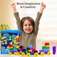 thumbnail image 5 of General Large Building Blocks for Toddlers/Kids (600 Piece) Stackable, Multi-Colored, Interlocking Toys Safe, Non-Toxic Plastic Bright Colors, Waterproof Boys, Girls Age 3 for Kids, 5 of 17
