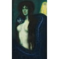 thumbnail image 2 of Franz von Stuck 16x24 Black Ornate Framed Double Matted Museum Art Print Titled: The Sin (The Sin), 2 of 5
