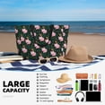 thumbnail image 5 of Honeii Pink Sleeping Fox for Tote Bag with Adjustable Strap,Beach Bag, Waterproof Sandproof Beach Tote Bag, Large Capacity Foldable Beach Bags, 5 of 7
